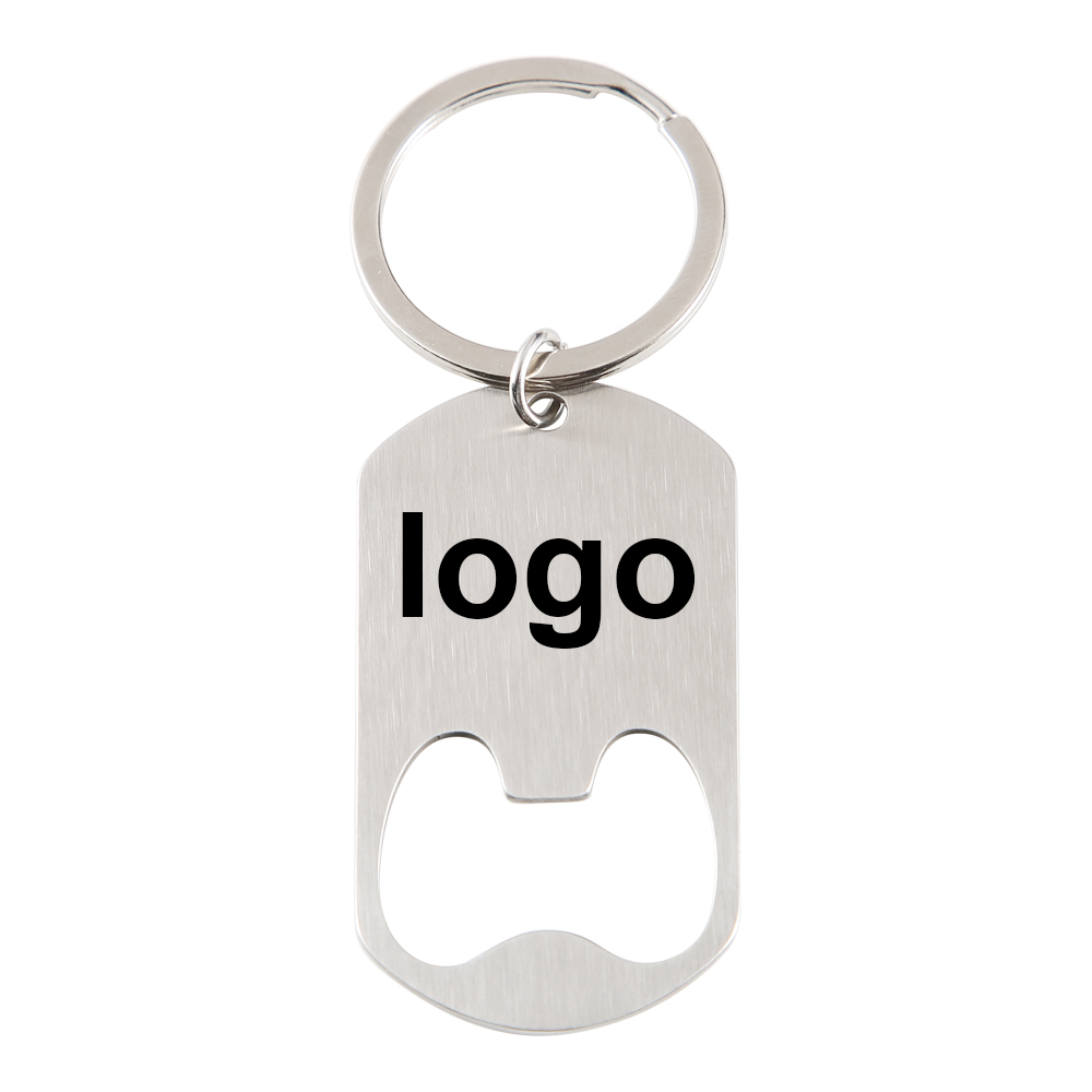 Bottle Opener Keyring - شعار الشركة المخصصة الفولاذ المقاوم للصدأ