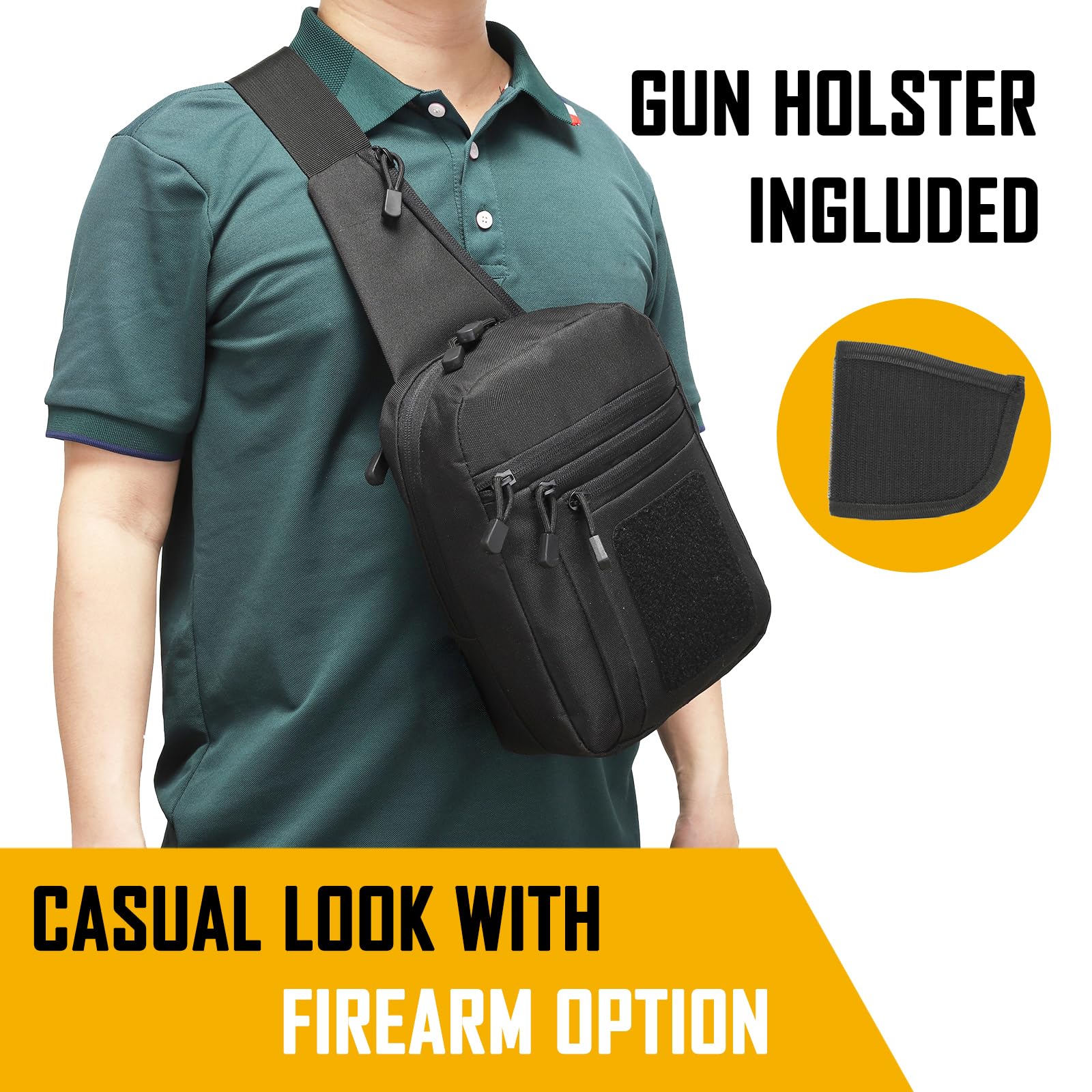 Edc Carry Items - حقيبة كروس مخفية للرجال، حقيبة حبال