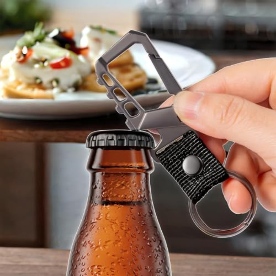 سلسلة مفاتيح معدنية متينة مع م - مراجعة Bottle Opener Keyring وسعره