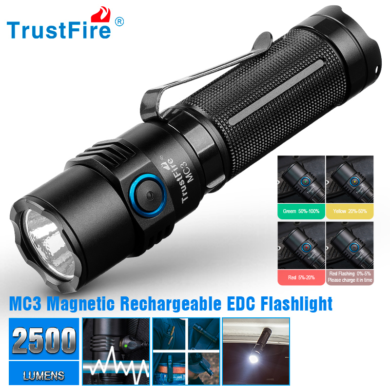 Trustfire Mc3 مصباح ليد جيب قا - مراجعة Edc Car Carry وسعره