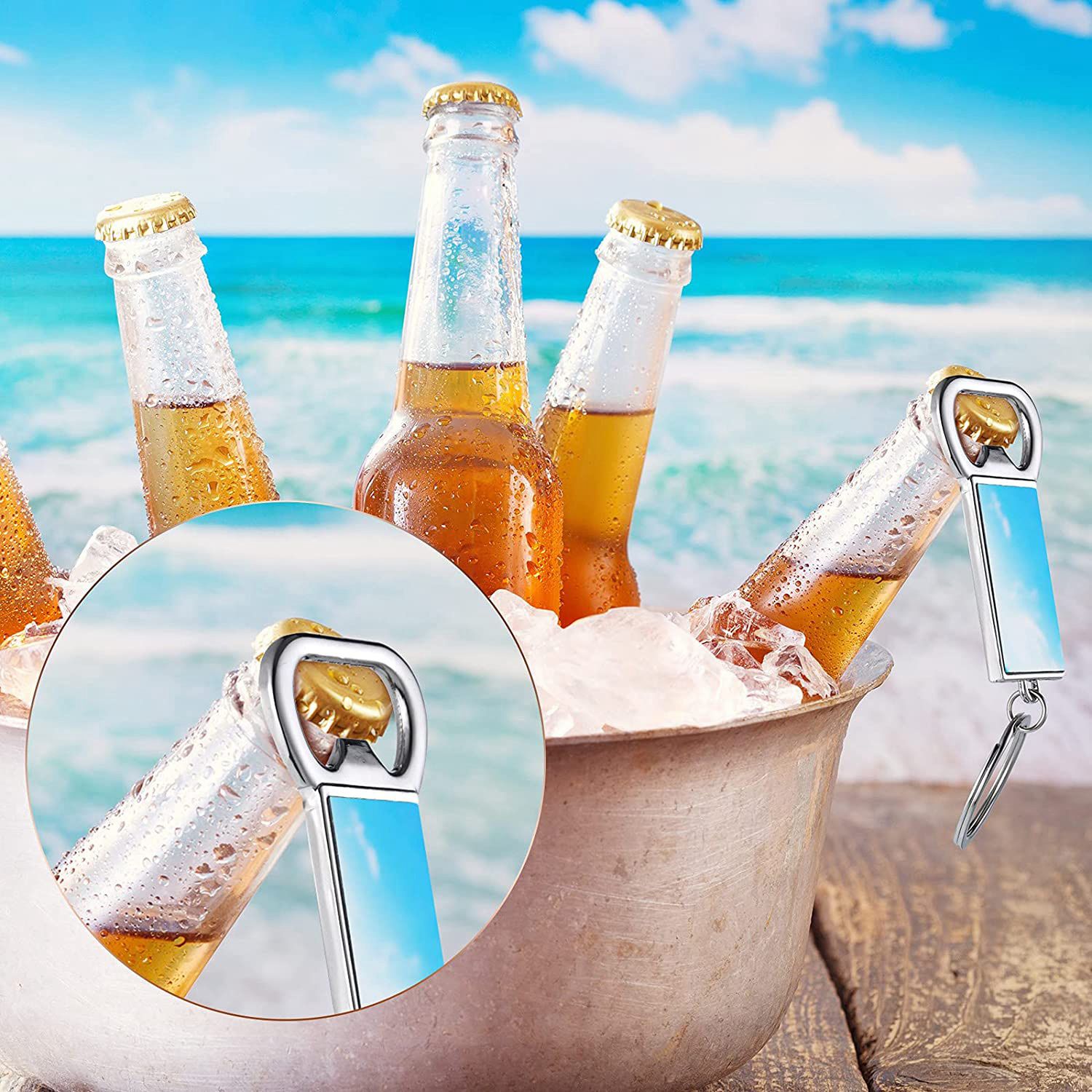 AED7-10 قطع سلاسل مفاتيح فارغة - مراجعة Bottle Opener Keyring وسعره
